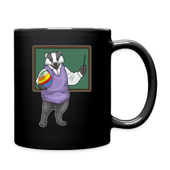 Dachs Ostern Lehrer - Tasse einfarbig - Schwarz - Rechts