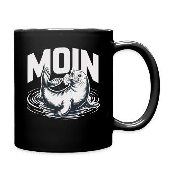 Seal seal Baltic Sea North Sea Moin - Full Colour Mug - black - Right