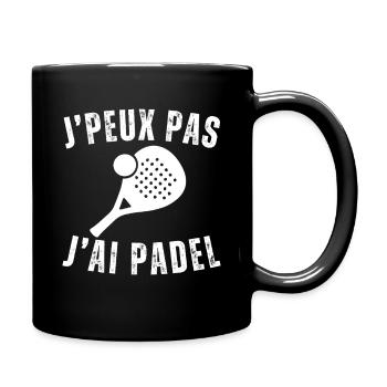 I can't I have padel gift padelist - Full Colour Mug - black - Right