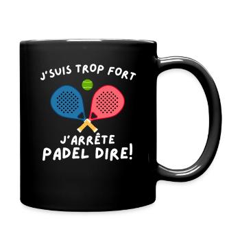 Humorous Man, Padel Player - Full Colour Mug - black - Right