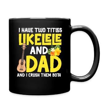 Ukulélé hawaïen Ukulélé Papa que j’ai - Mug uni - noir - Droite