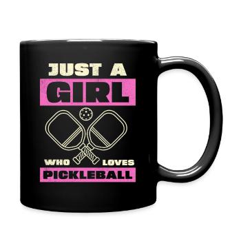 Juste une fille qui adore le pickleball - Mug uni - noir - Droite