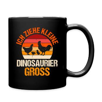 Hühner Hühnerbauer Bauer Landwirt Huhn - Tasse einfarbig - Schwarz - Rechts
