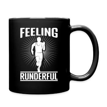 Coureur de marathon qui se sent rundery en courant - Mug uni - noir - Droite