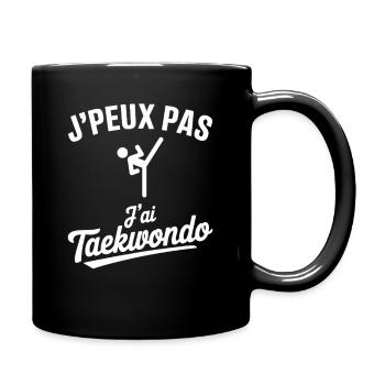 Ich kann nicht, ich habe Taekwondo, Humor, Kampfkünste. - Tasse einfarbig - Schwarz - Rechts