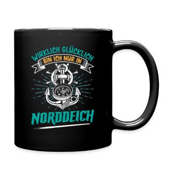 North Sea I'M ONLY REALLY HAPPY IN - Full Colour Mug - black - Right