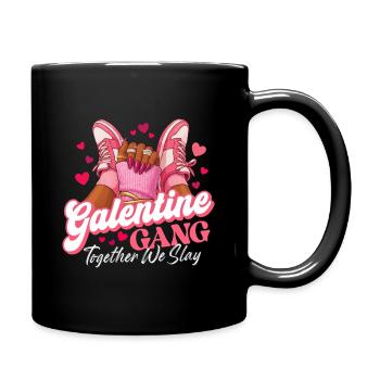 Galentine Gang Together We Slay Gals Friendship  - Full Colour Mug - black - Right