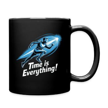 Zeit ist alles, Läufer - Tasse einfarbig - Schwarz - Rechts