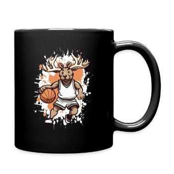 Basketball Deer Comic - Mug uni - noir - Droite
