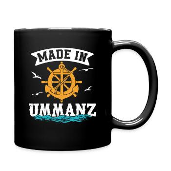Ostsee Urlaub MADE IN UMMANZ Lustiges - Tasse einfarbig - Schwarz - Rechts