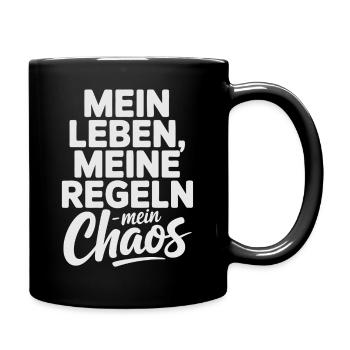 Ma vie, mes règles, mon chaos - Mug uni - noir - Droite