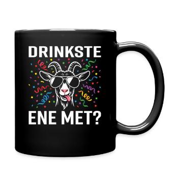 Drinkste ene met? – Carnival Party Goat - Full Colour Mug - black - Right