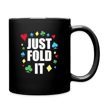 Colorful Card Suits Hearts Spades Poker Art - Full Colour Mug - black - Right