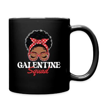 Galentine Squad Gals Matching Crew Friendship  - Full Colour Mug - black - Right