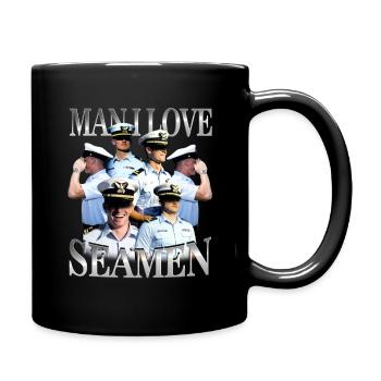 Mec, j’adore Seamen Bootleg inportable - Mug uni - noir - Droite