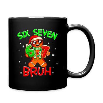 67 Christmas 6 7 Meme Gingerbread - Tasse einfarbig - Schwarz - Rechts