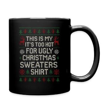 « Il fait trop chaud pour un Noël laid - Mug uni - noir - Droite