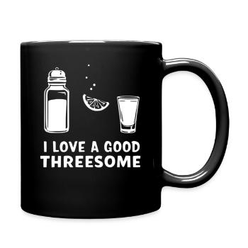 Three-Pleasure Cocktail Talk - Full Colour Mug - black - Right