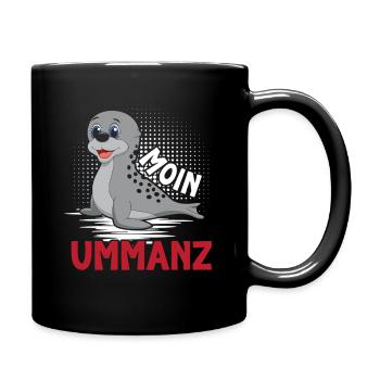 Insel Ummanz MOIN UMMANZ Ostsee Urlaub Lustig - Tasse einfarbig - Schwarz - Rechts