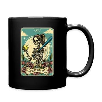 The Softball Mom Bold Graphic for Game Day Fans - Full Colour Mug - black - Right
