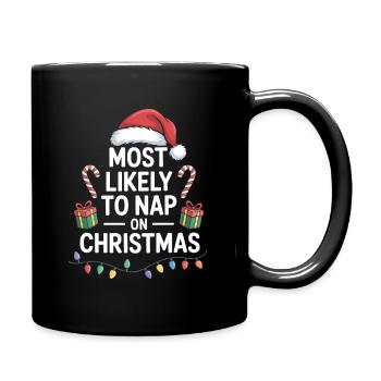 Most Likely Nap Christmas - Full Colour Mug - black - Right