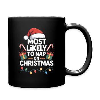 Le plus susceptible de faire une sieste à Noël - Mug uni - noir - Droite