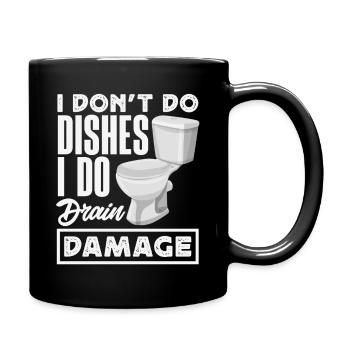 Toilettenverstopfungsmeister Lustiges - Tasse einfarbig - Schwarz - Rechts