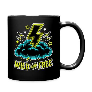 Wild And Free Lightning Cloud - Full Colour Mug - black - Right