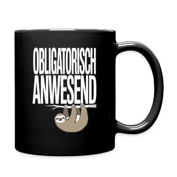 Bureau de réunion obligatoire du Sloth Sloth Telco - Mug uni - noir - Droite