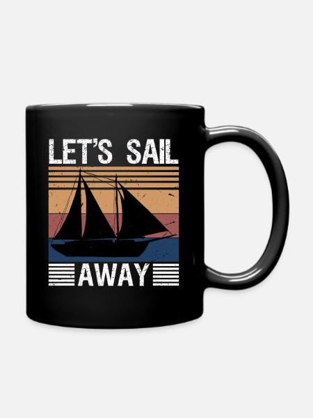 let's sail away - Tasse einfarbig - Schwarz