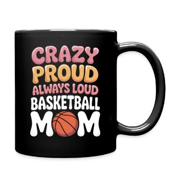 Cadeau de basket drôle de maman en disant le basket - Mug uni - noir - Droite
