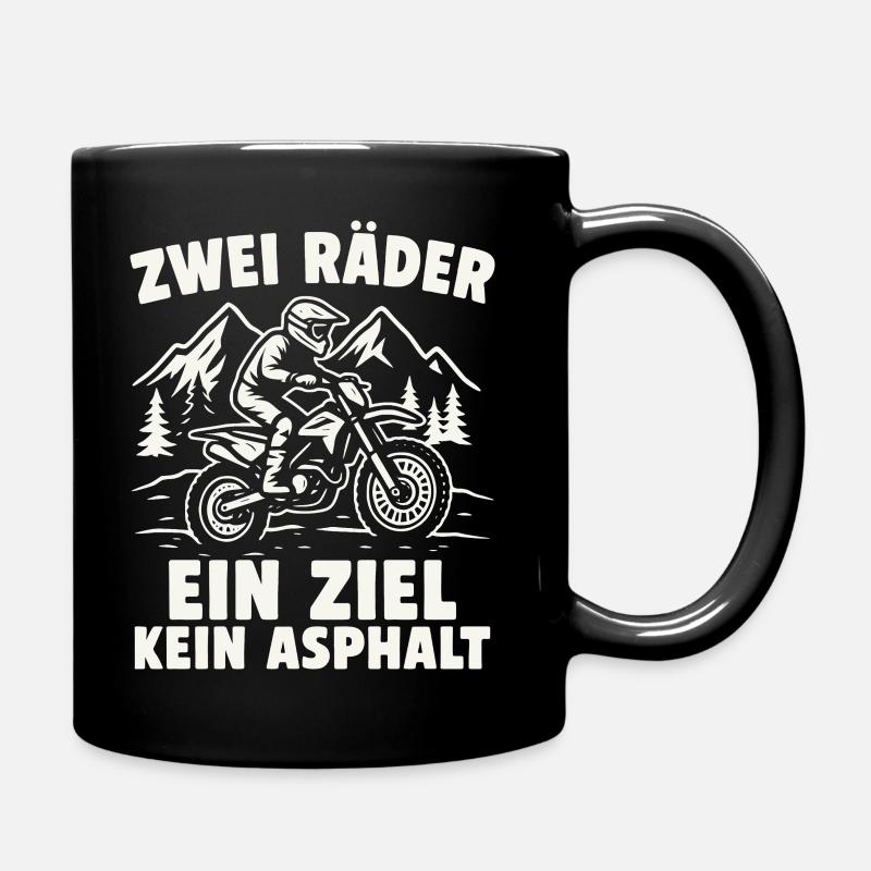 Deux roues. Un but. Pas d’asphalte. - Mug uni - noir