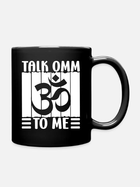Pilates Enthusiasts Talk Omm To Me Pilates - Full Colour Mug - black