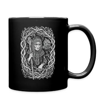 Art populaire de la forêt slave de Baba Yaga - Mug uni - noir - Droite