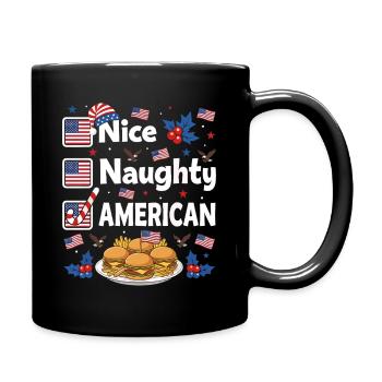 Un humour coquin de burger américain - Mug uni - noir - Droite
