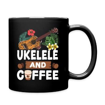 Hawaiian Ukulele Uke Coffee - Full Colour Mug - black - Right