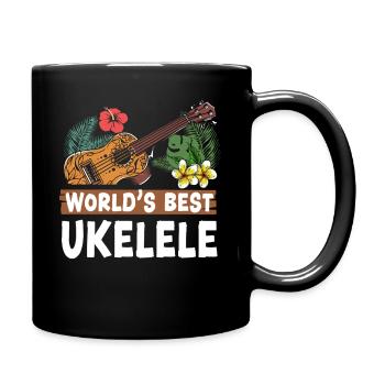 Hawaiian Ukulele Uke World's Best - Full Colour Mug - black - Right