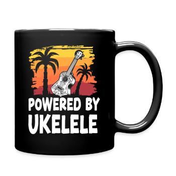 Ukulélé hawaïen Ukulélé propulsé par - Mug uni - noir - Droite