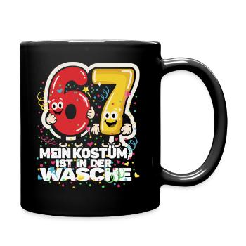 67 Six Sept Carnaval Drôle de Dicton, Carnaval - Mug uni - noir - Droite
