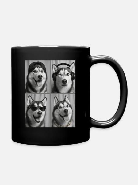 Husky - Tasse einfarbig - Schwarz