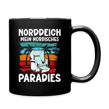 North Sea NORTH DIKE MY NORDIC PARADISE Funny - Full Colour Mug - black - Right
