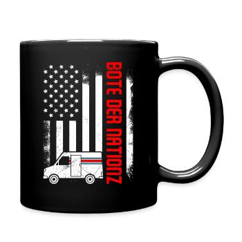 Briefträger BOTE DER NATIONZ Lustiges - Tasse einfarbig - Schwarz - Rechts