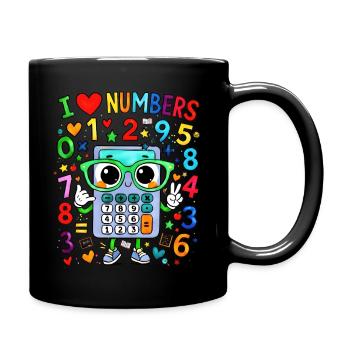 J’adore le calculateur de chiffres - Mug uni - noir - Droite