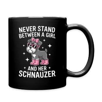 Schnauzer Sprüche Lustige Schnauzer Geschenk - Tasse einfarbig - Schwarz - Rechts