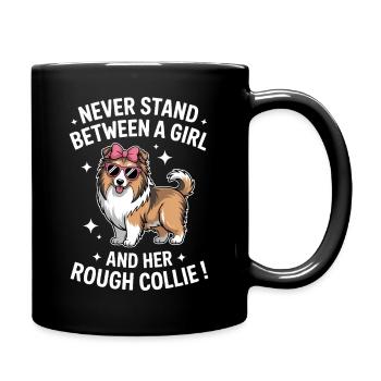 Rough Collie Sayings Funny Rough Collie Gift - Full Colour Mug - black - Right