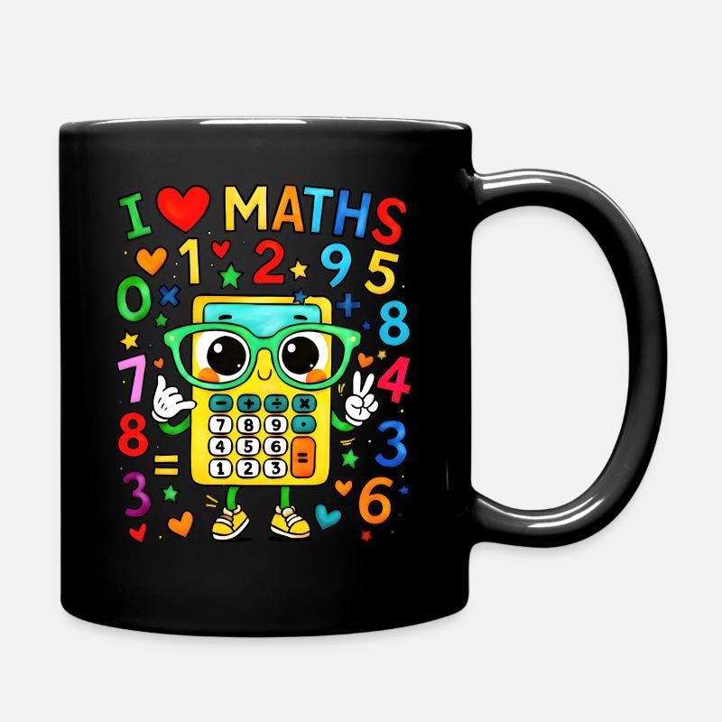 Zahlentag Süßer Matherechner mit Brille - Tasse einfarbig - Schwarz
