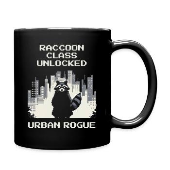 Raccoon Class Unlocked | Urban Rogue - Full Colour Mug - black - Right