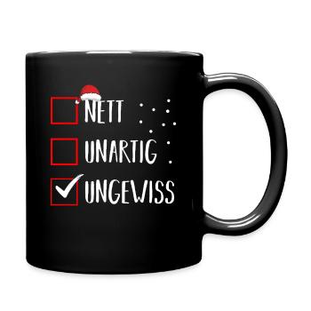 Santa Claus Christmas Time Naughty Christmas - Full Colour Mug - black - Right