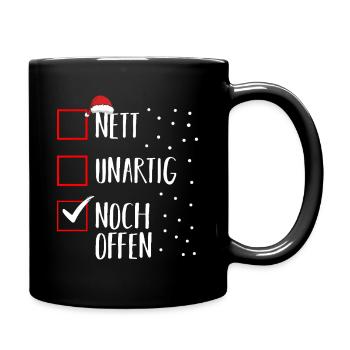 Santa Claus Christmas Time Naughty Christmas - Full Colour Mug - black - Right