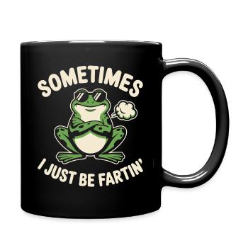 Sometimes I Just Be Fartin Frog - Full Colour Mug - black - Right